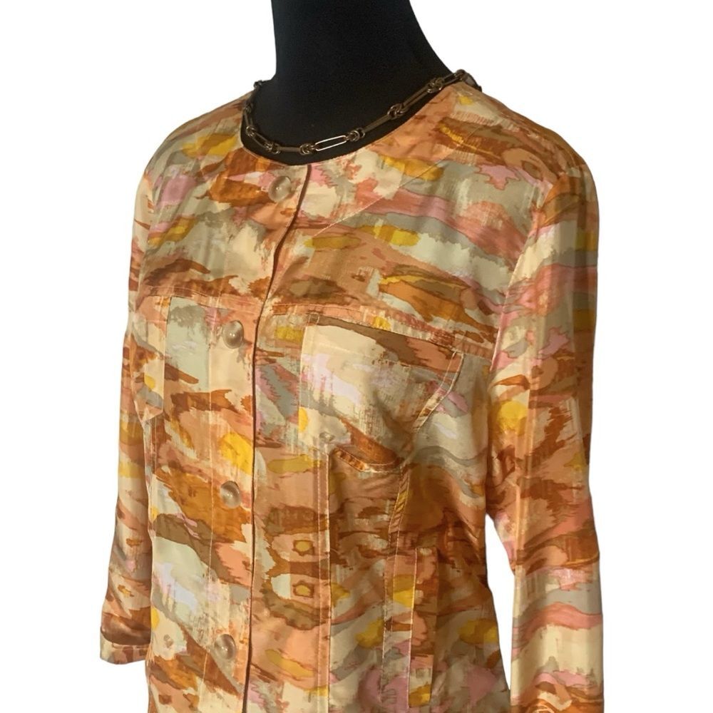 Pendleton Button Down Shacket Watercolor Silk Siz… - image 6